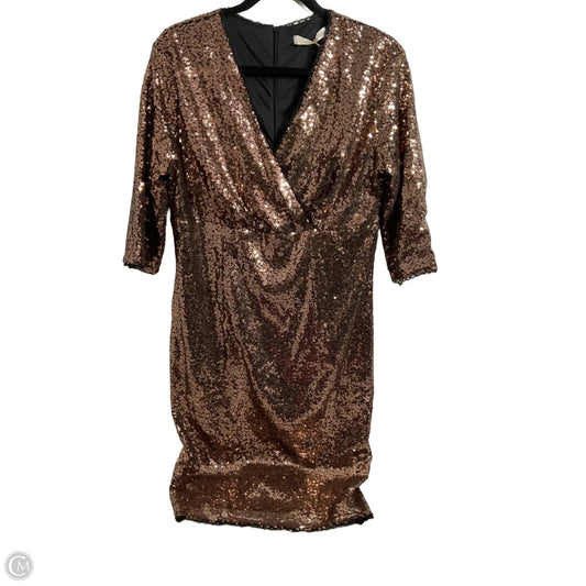 Dress Party Midi By Clothes Mentor In Copper, Size: L