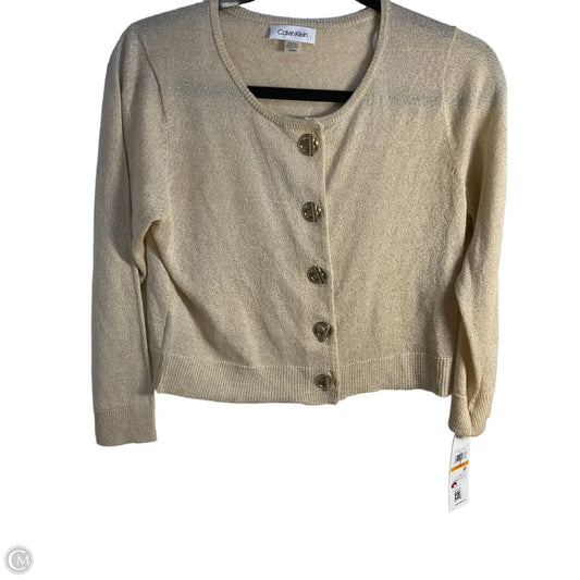 Cardigan By Calvin Klein In Gold, Size: M