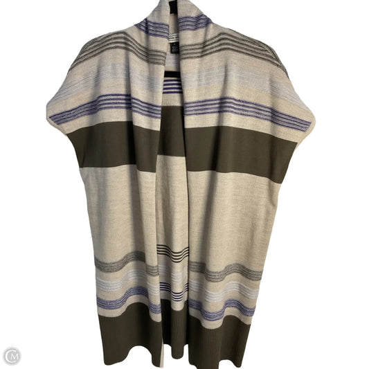 Sweater Cardigan Luxury Designer By St John Collection In Cream & Purple, Size: M