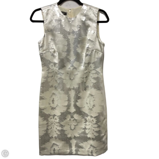 Dress Party Midi By Talbots In Cream & Silver, Size: Xsp