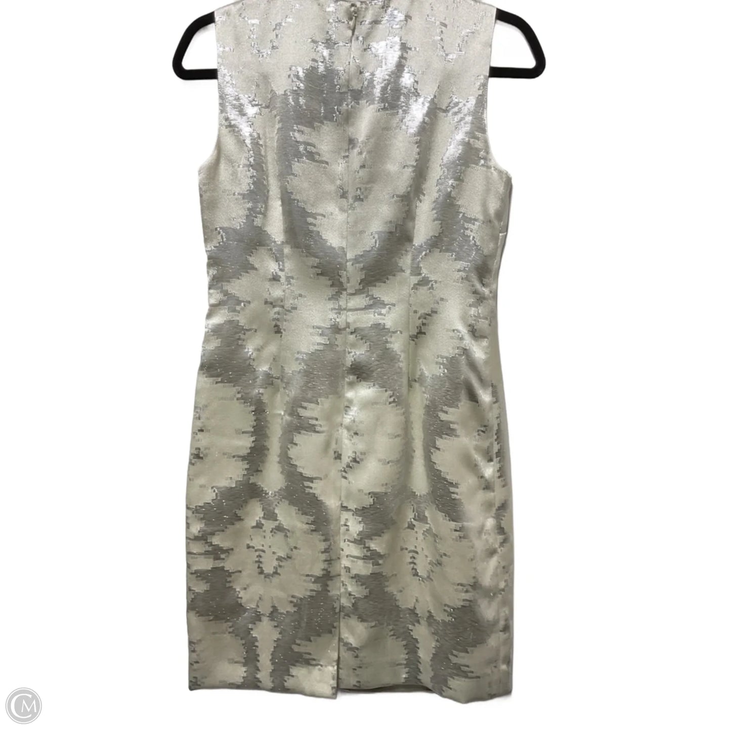 Dress Party Midi By Talbots In Cream & Silver, Size: Xsp