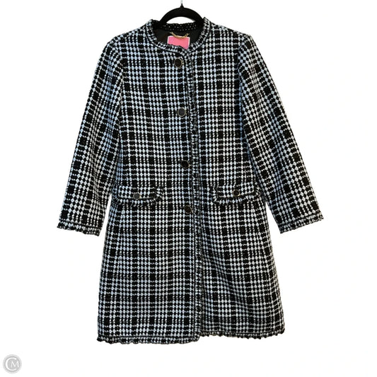 Coat Designer By Kate Spade In Black & Blue, Size: 2