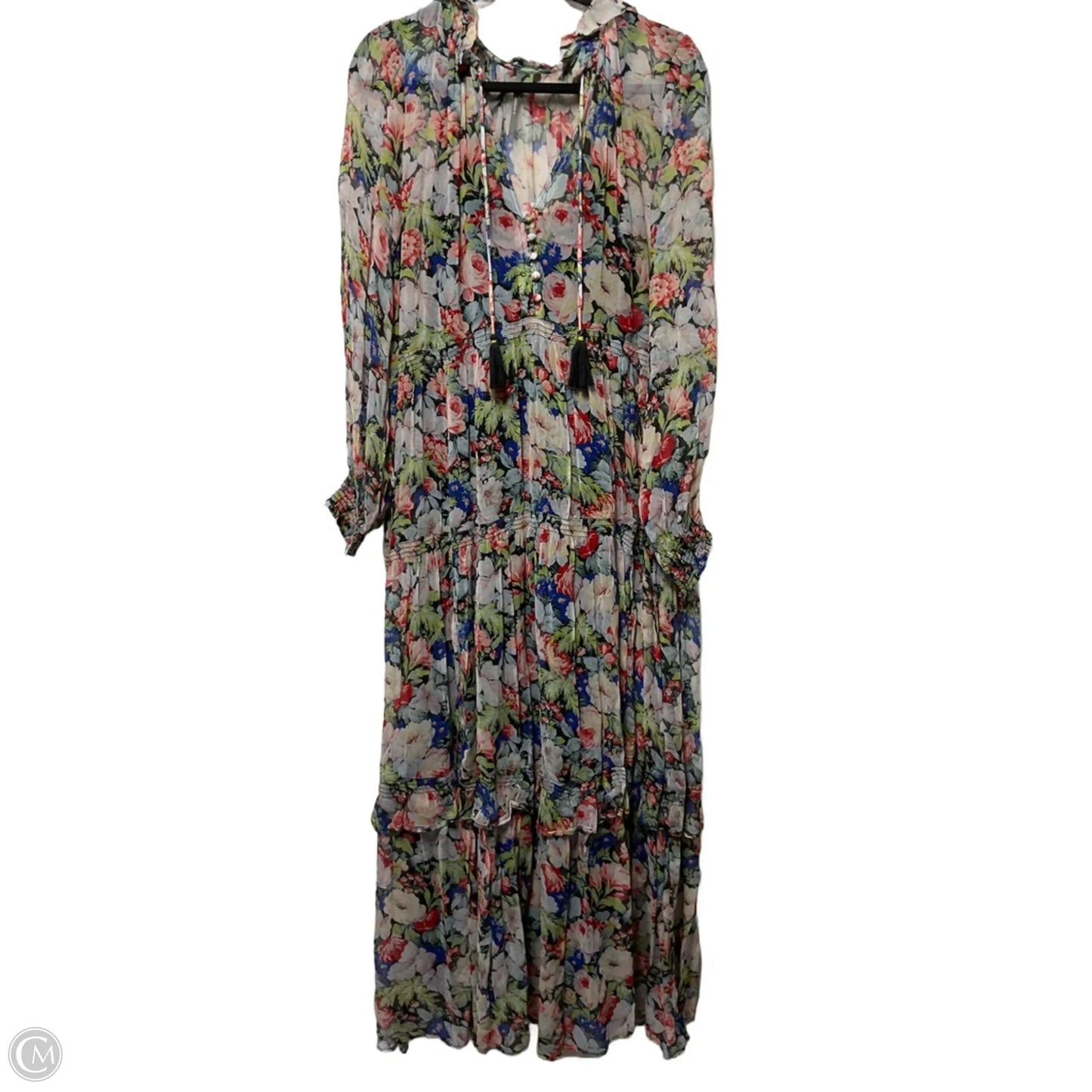 Dress Party Long By Anthropologie In Floral Print, Size: M