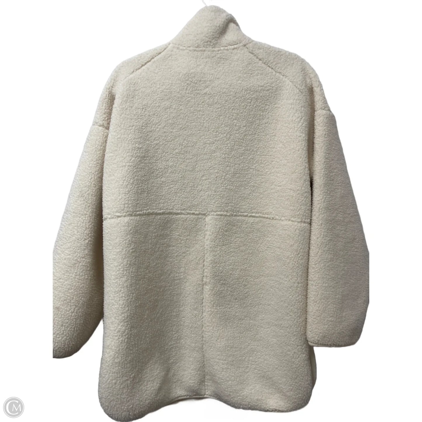 Jacket Fleece By Sage In Cream, Size: M