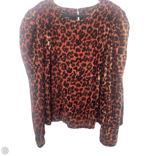 Top Long Sleeve By Dolan Left Coast In Animal Print, Size: Xl