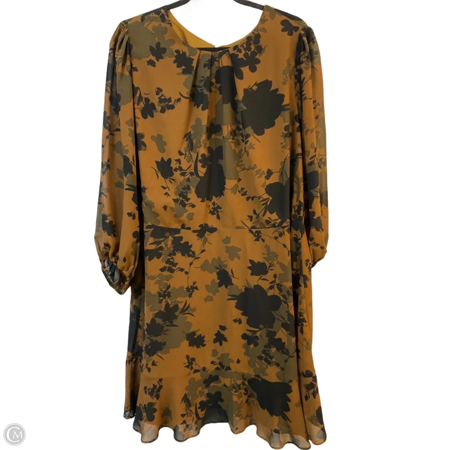 Dress Party Midi By Sugar Lips In Brown & Green, Size: 3x