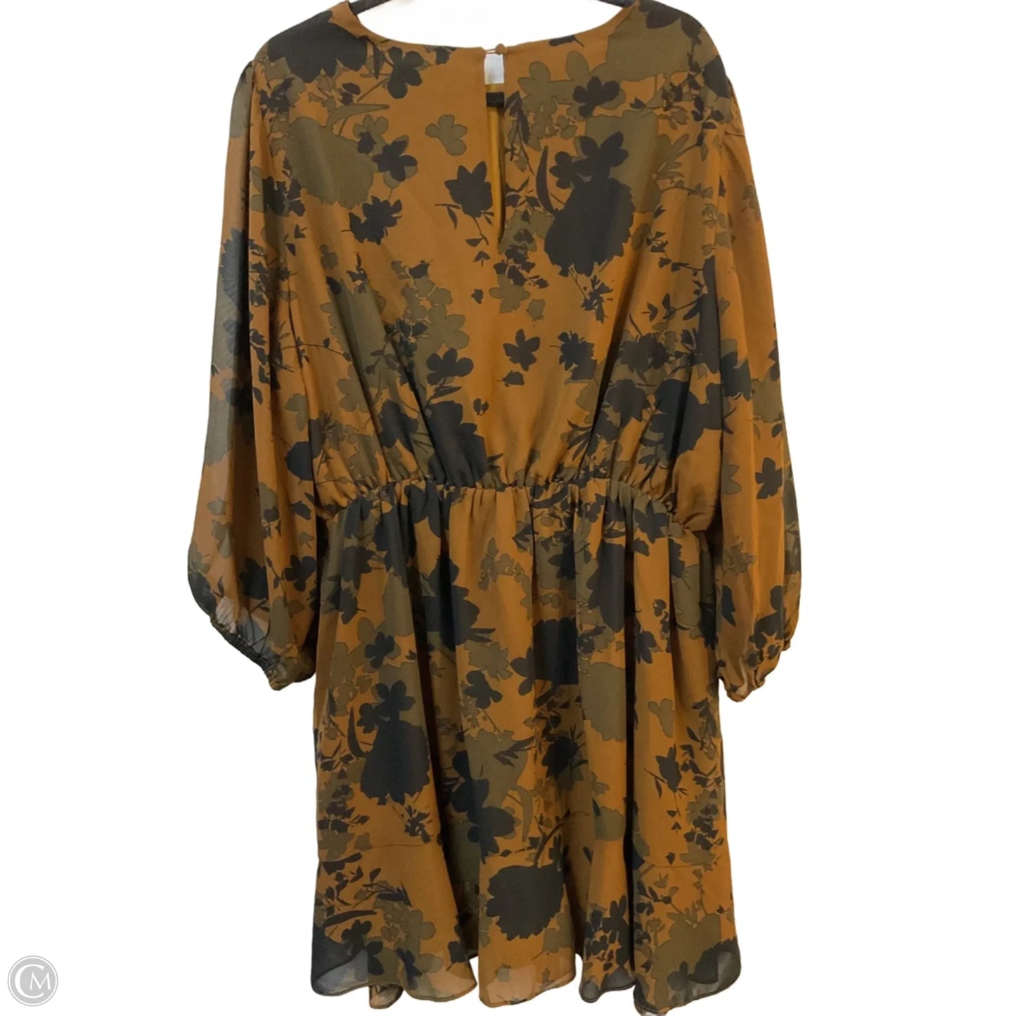 Dress Party Midi By Sugar Lips In Brown & Green, Size: 3x