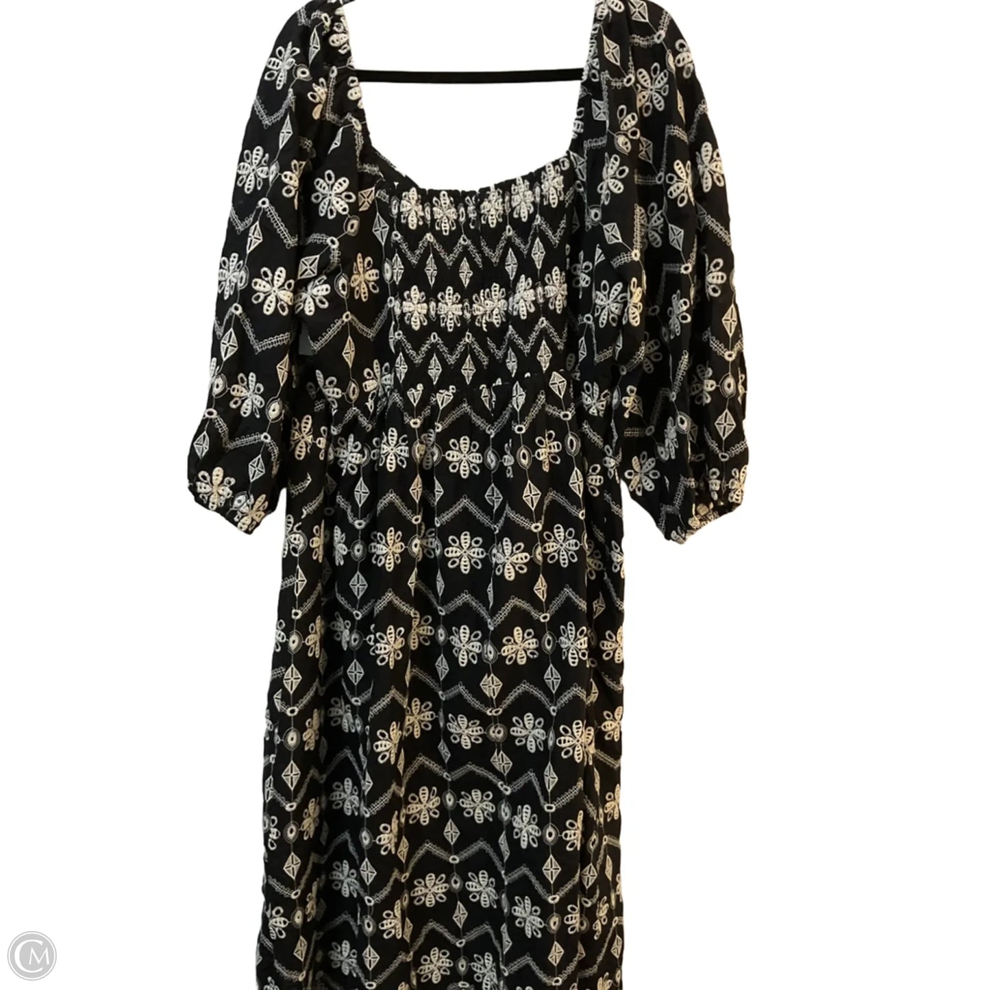 Dress Party Midi By Sugar Lips In Black & Cream, Size: 3x