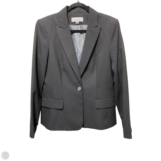 Blazer By Calvin Klein In Grey, Size: L