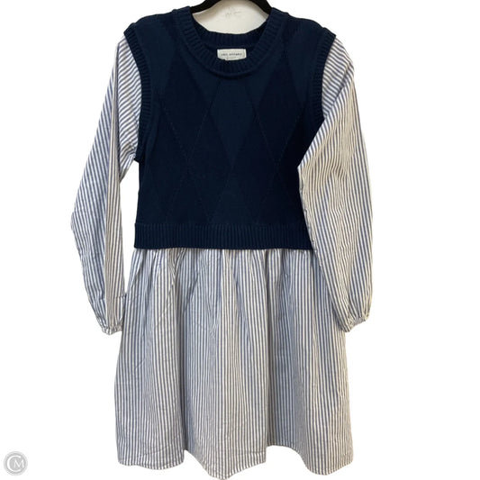 Dress Casual Midi By Free Assembly In Blue & White, Size: Xxl