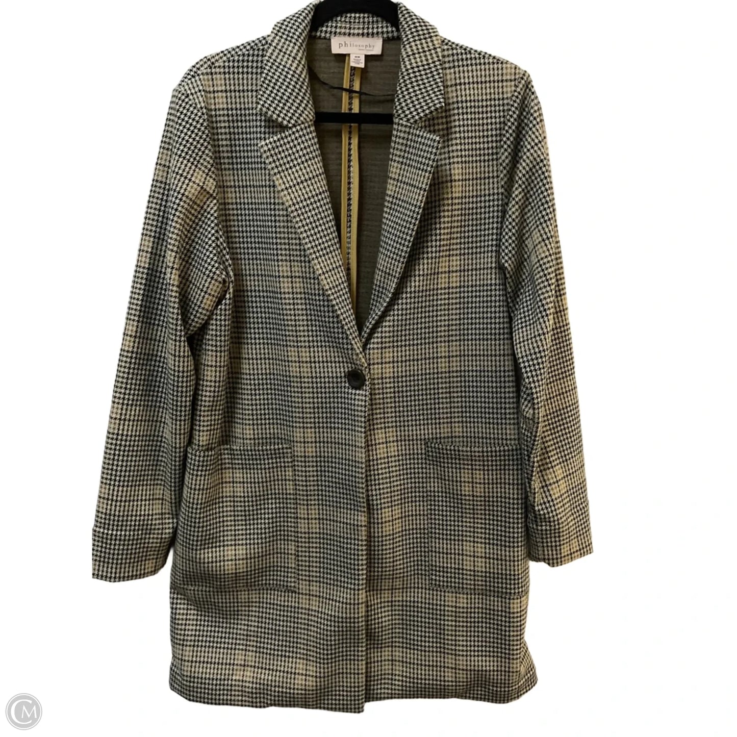 Jacket Other By Philosophy In Black & Tan, Size: M
