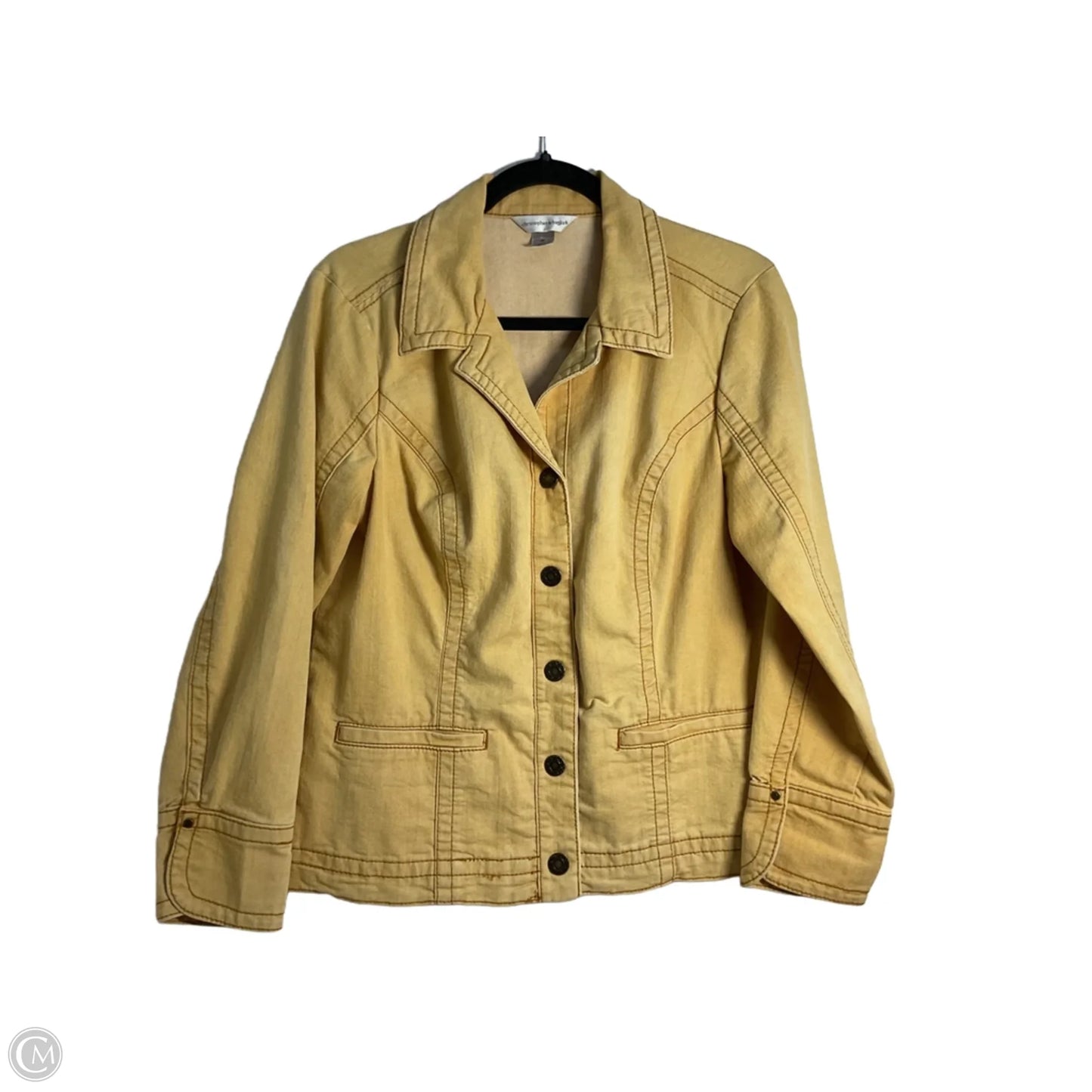 Jacket Denim By Christopher And Banks In Yellow Denim, Size: M