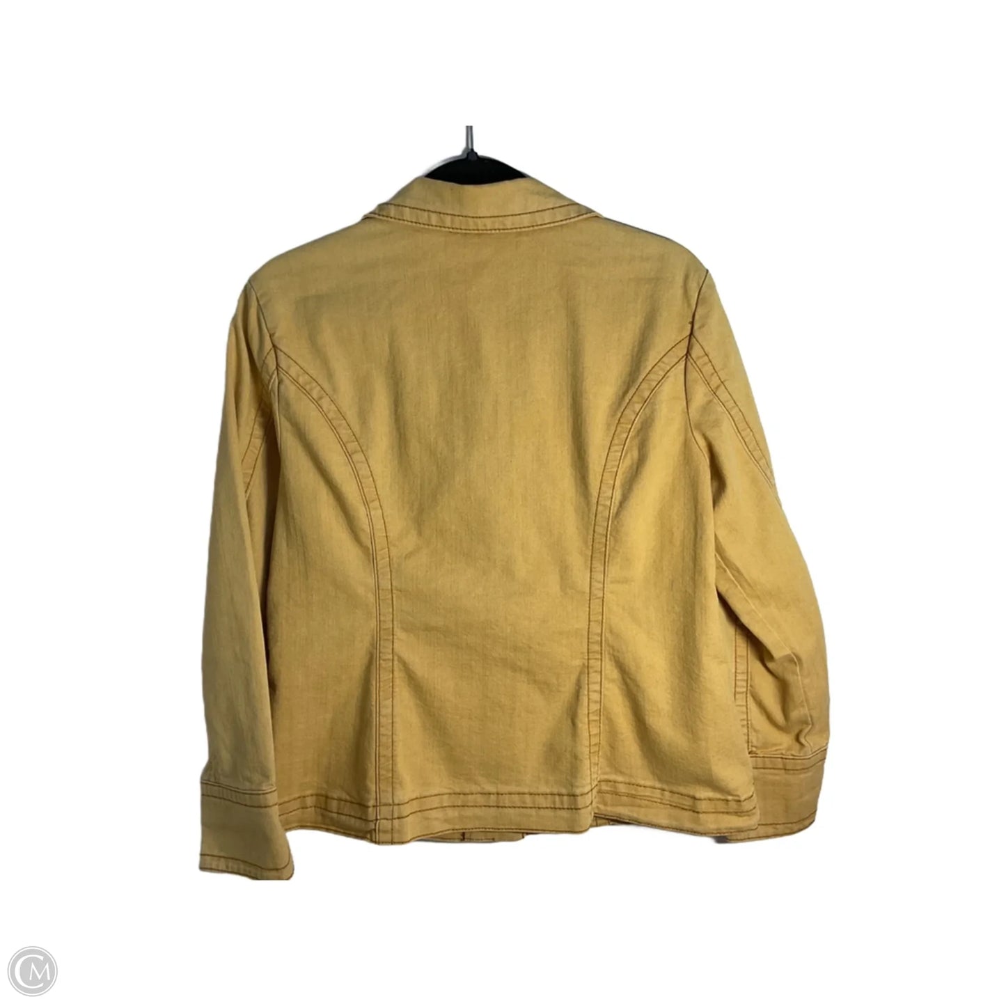 Jacket Denim By Christopher And Banks In Yellow Denim, Size: M
