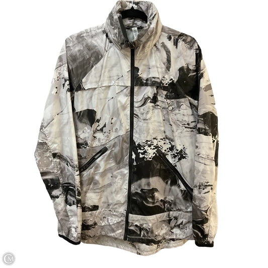 Jacket Windbreaker By Lululemon In Black & Grey, Size: M