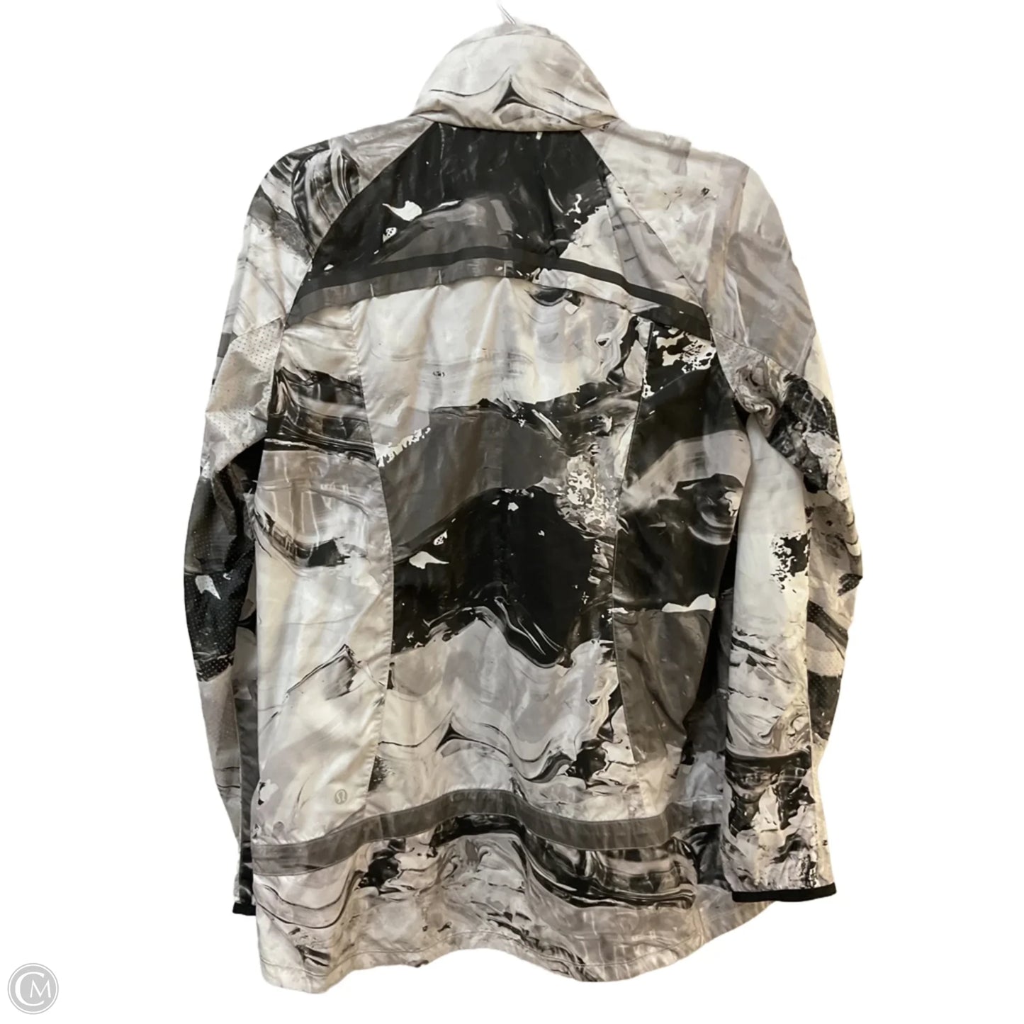 Jacket Windbreaker By Lululemon In Black & Grey, Size: M