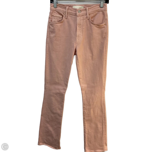 Jeans Boot Cut By Mother In Pink Denim, Size: 2
