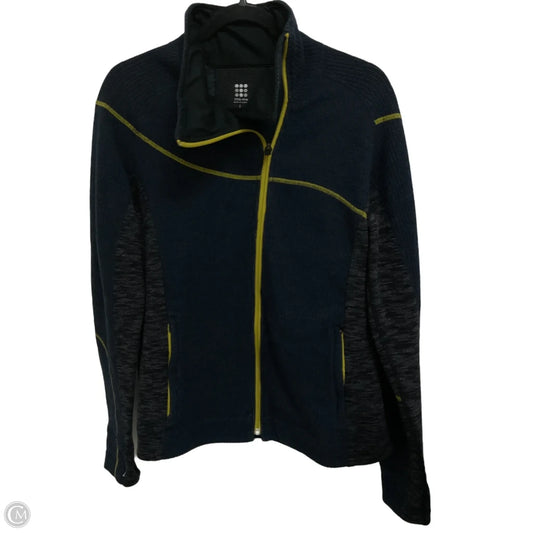 Jacket Fleece By Title Nine In Blue & Yellow, Size: L