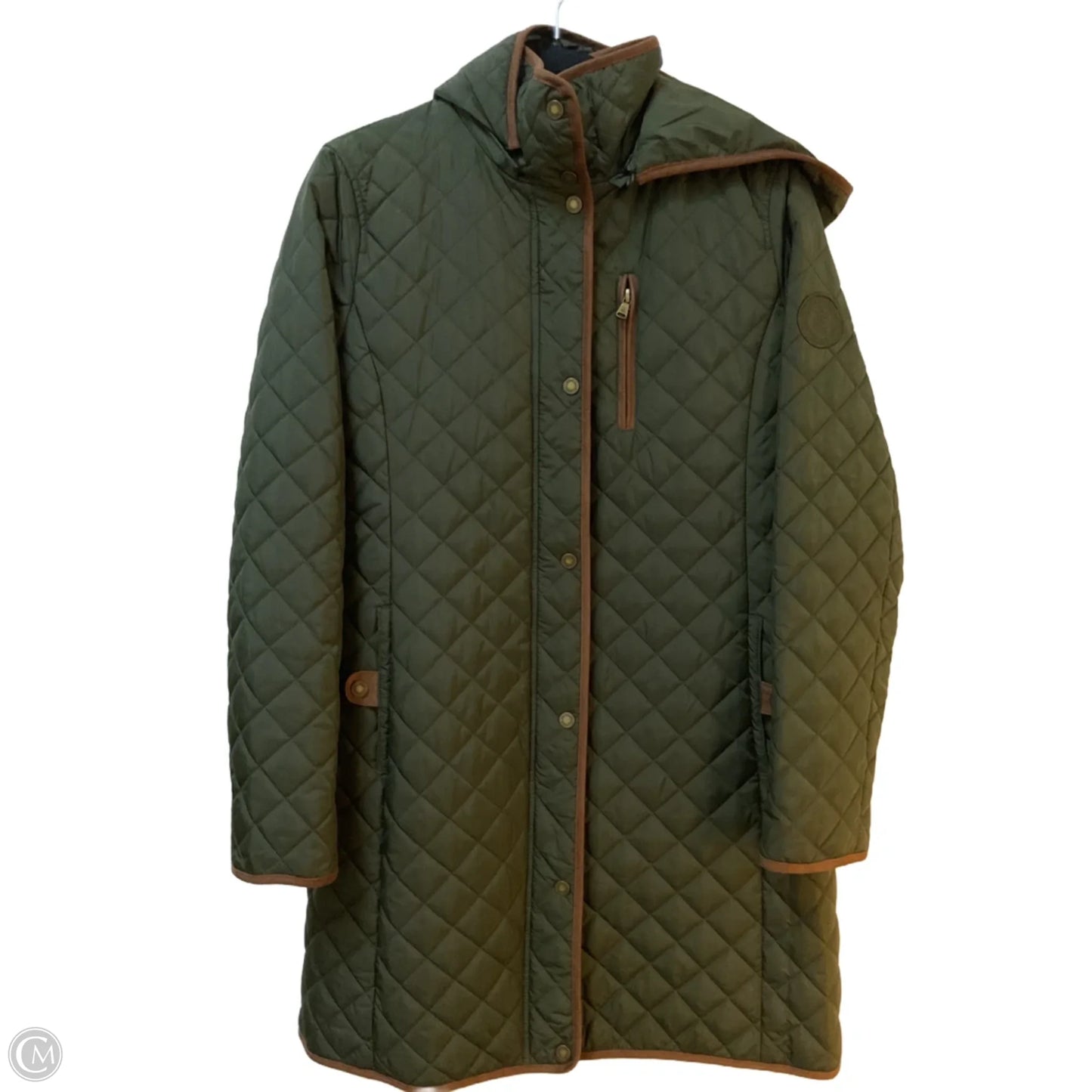 Coat Puffer & Quilted By Lauren By Ralph Lauren In Green, Size: S