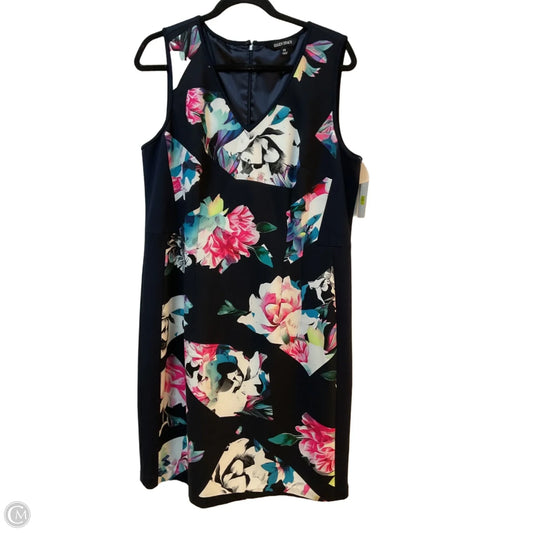 Dress Party Short By Ellen Tracy In Blue & Pink, Size: 1x