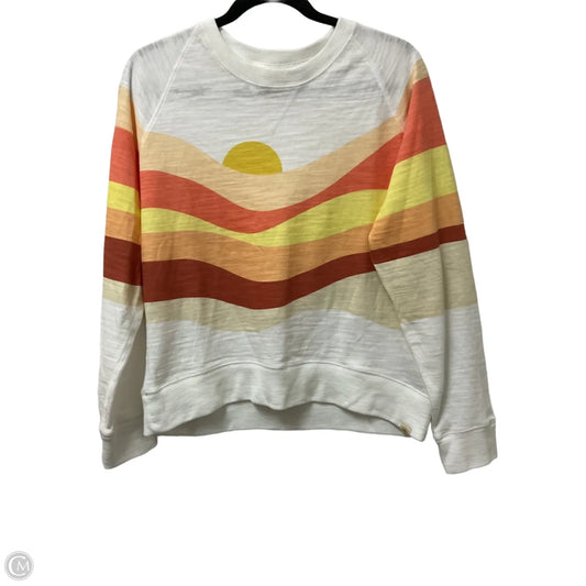 Sweatshirt Crewneck By Faherty In Orange & Yellow, Size: M
