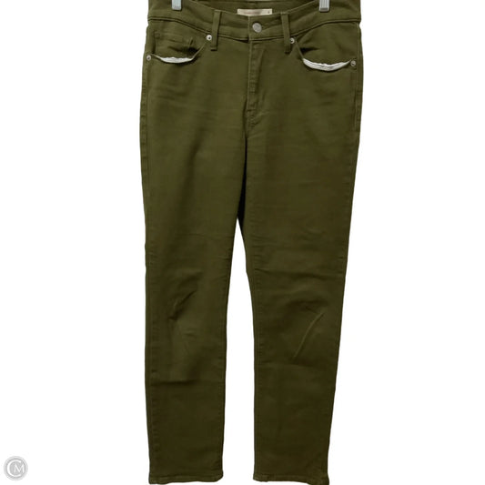 Jeans Straight By Levis In Green Denim, Size: 4