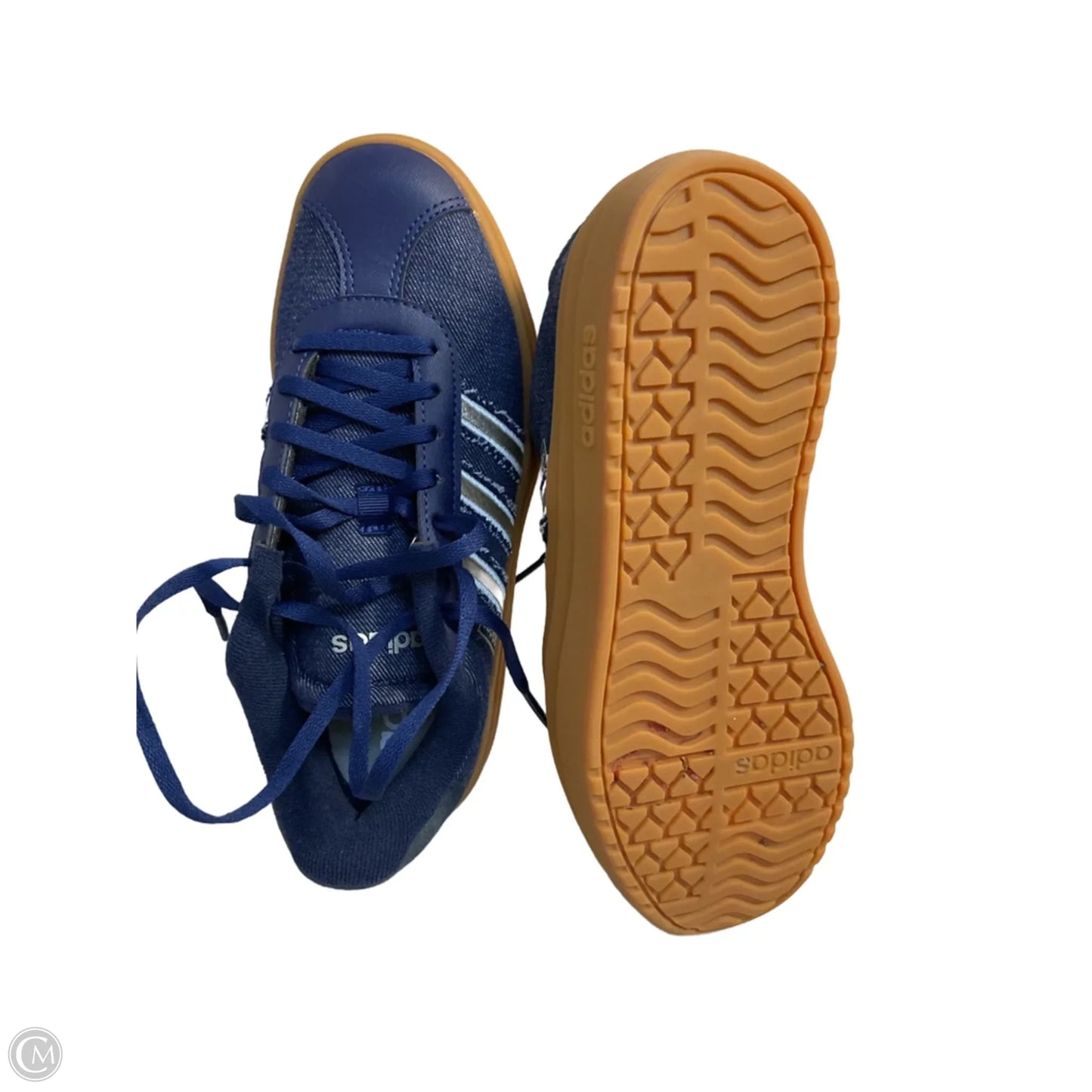 Shoes Athletic By Adidas In Blue & Gold, Size: 7