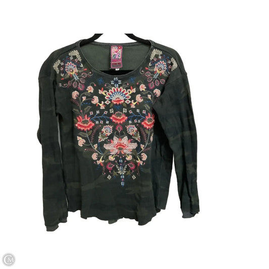 Top Long Sleeve By Johnny Was In Camouflage Print, Size: S