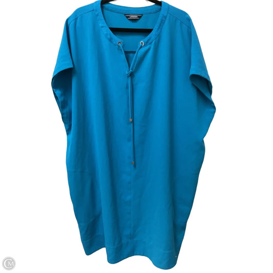 Dress Casual Midi By Lands End In Blue, Size: 3x