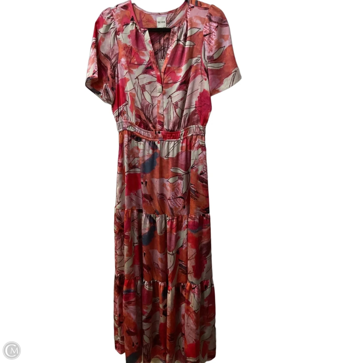 Dress Casual Maxi By Nic + Zoe In Orange & Pink, Size: S