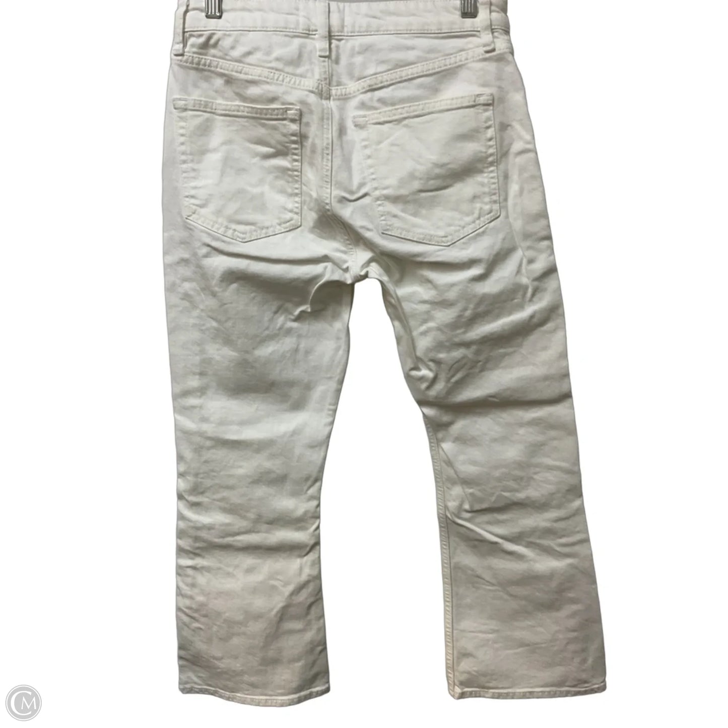 Jeans Boot Cut By Frame In White Denim, Size: 2