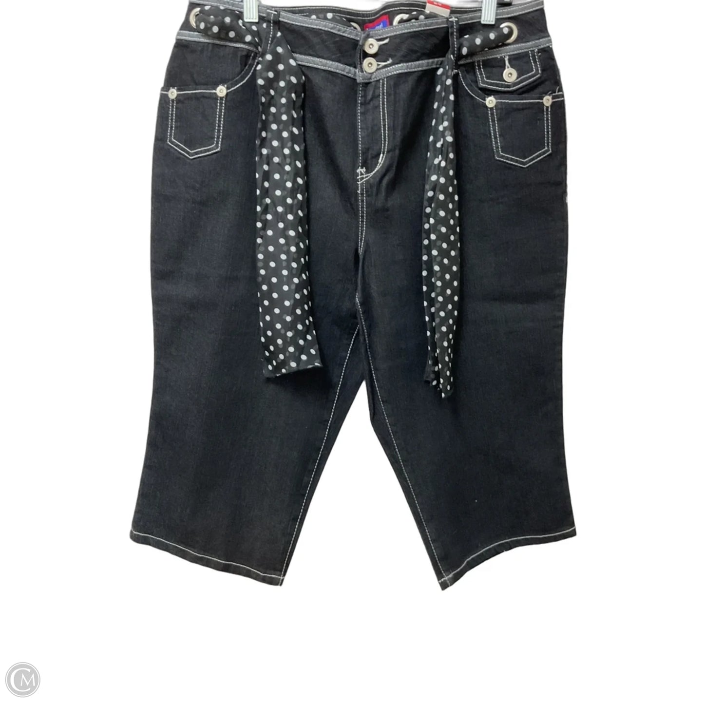 Capris By Westport In Black Denim, Size: 16