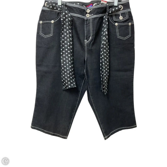 Capris By Westport In Black Denim, Size: 16
