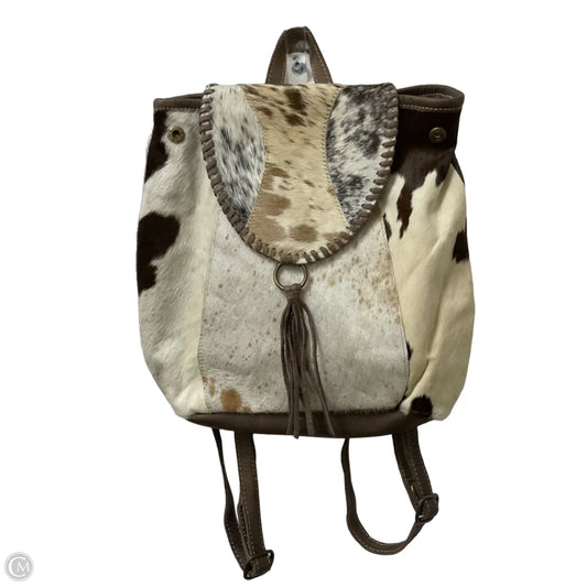 Backpack Leather By Myra, Size: Medium