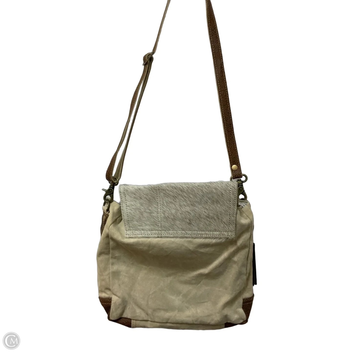 Handbag Leather By Myra, Size: Large