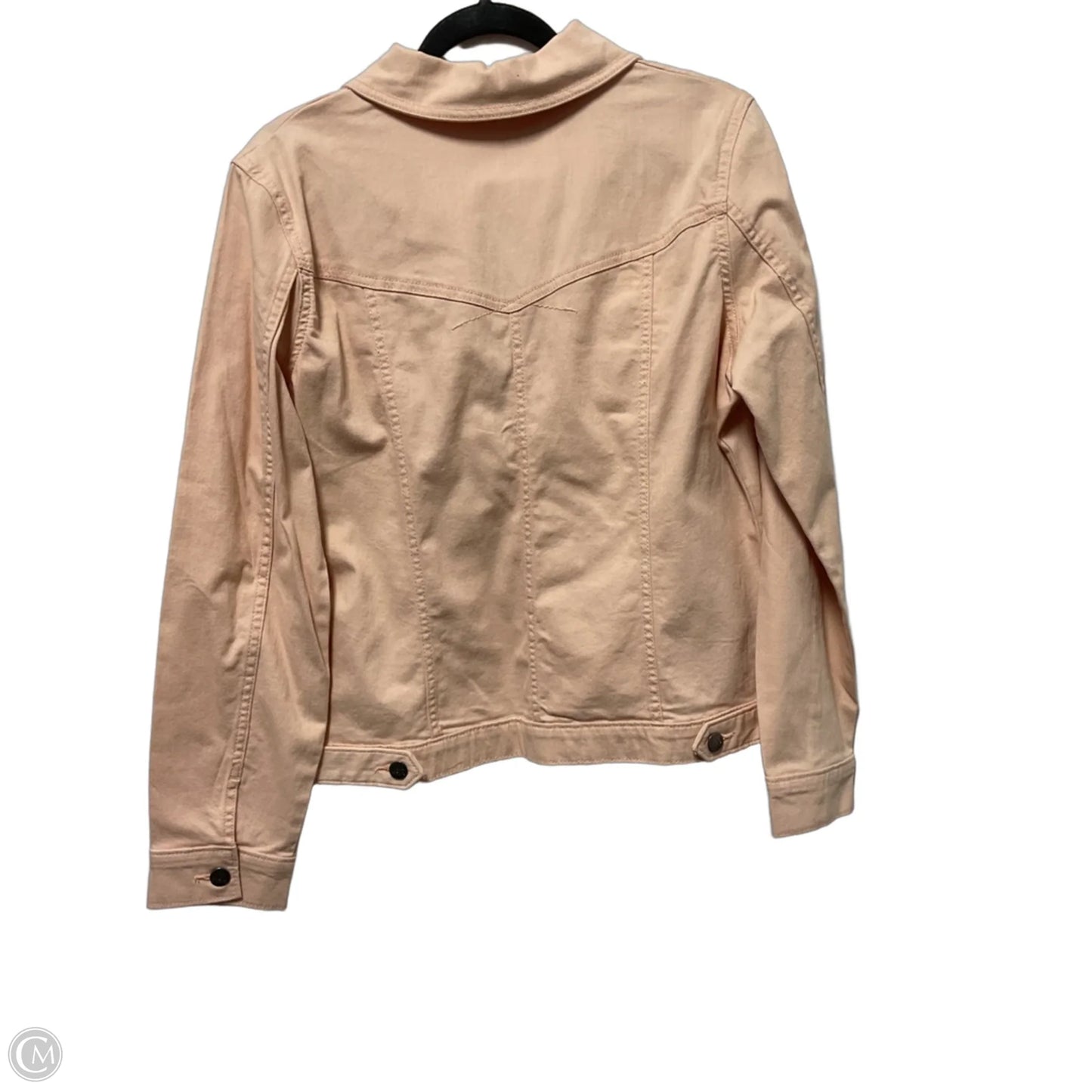 Jacket Denim By Lee In Peach, Size: L