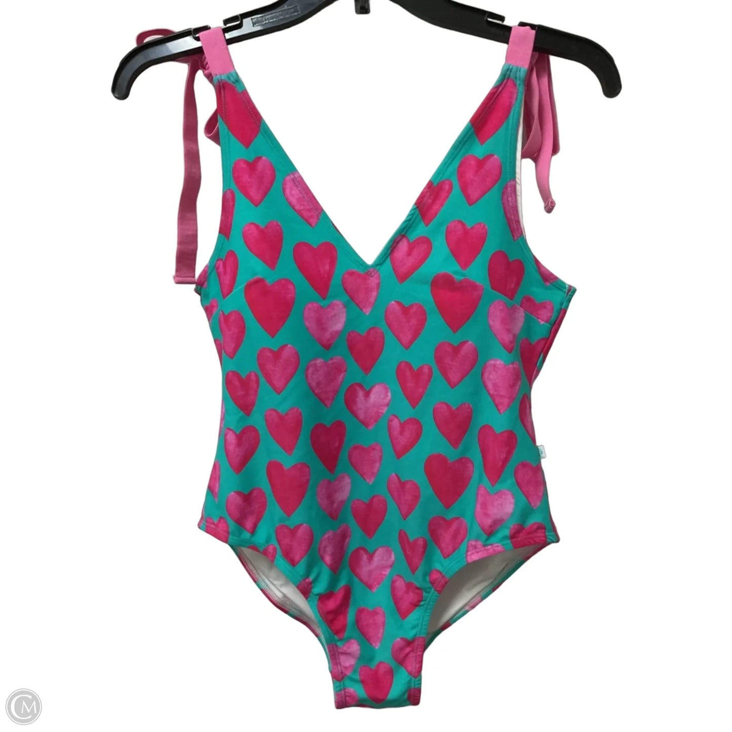 Swimsuit By Clothes Mentor In Green & Pink, Size: M