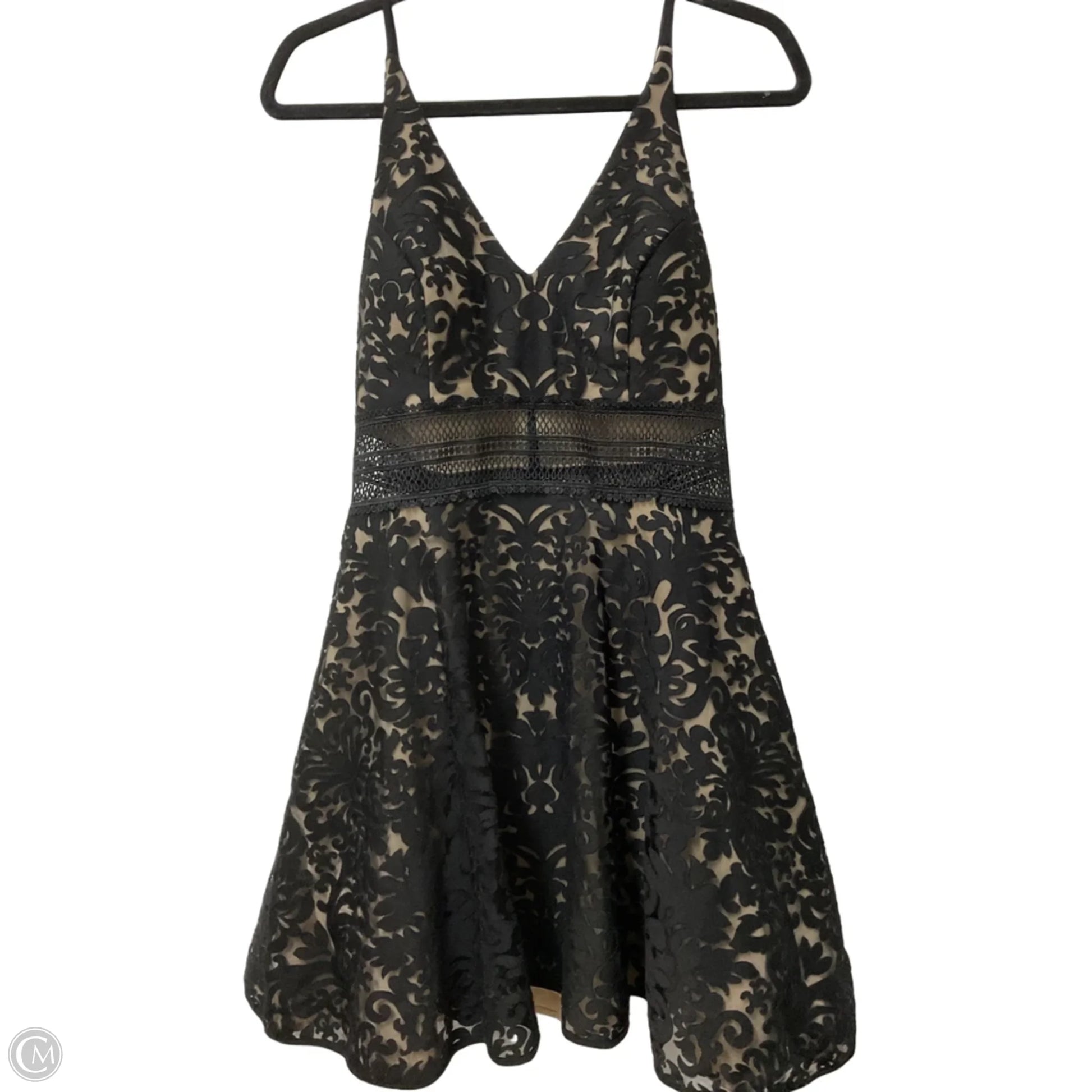 black and tan cocktail dress Black Lace Sleeveless Maxi Dress - Women's Event Dresses