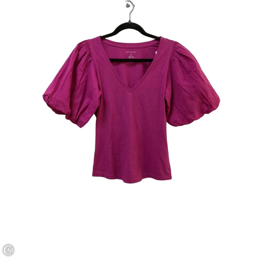 Top Short Sleeve By Anthropologie In Pink, Size: Xs