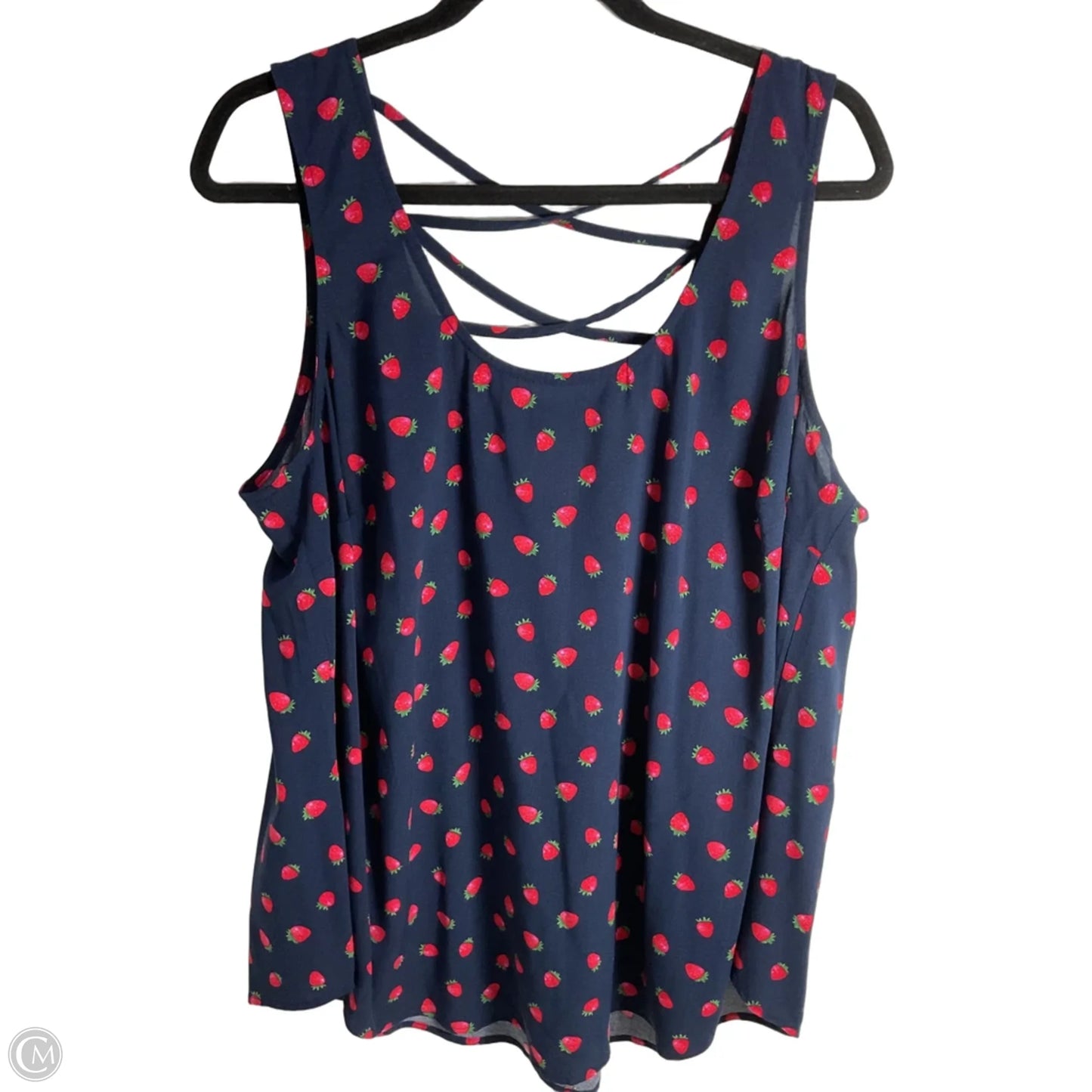 Top Sleeveless By Torrid In Blue & Red, Size: 2x