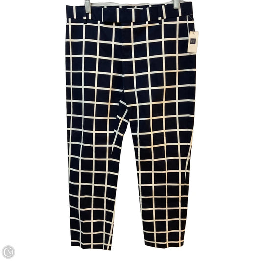 Pants Cropped By Gap In Blue & Cream, Size: 4