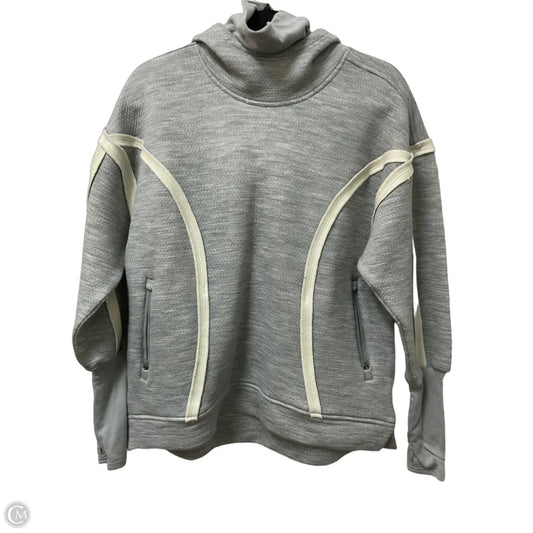 Sweatshirt Hoodie By Free People In Cream & Grey, Size: Xs