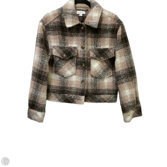 Jacket Fleece By Evereve In Brown & Pink, Size: S