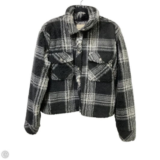 Jacket Fleece By Thread And Supply In Black & White, Size: M