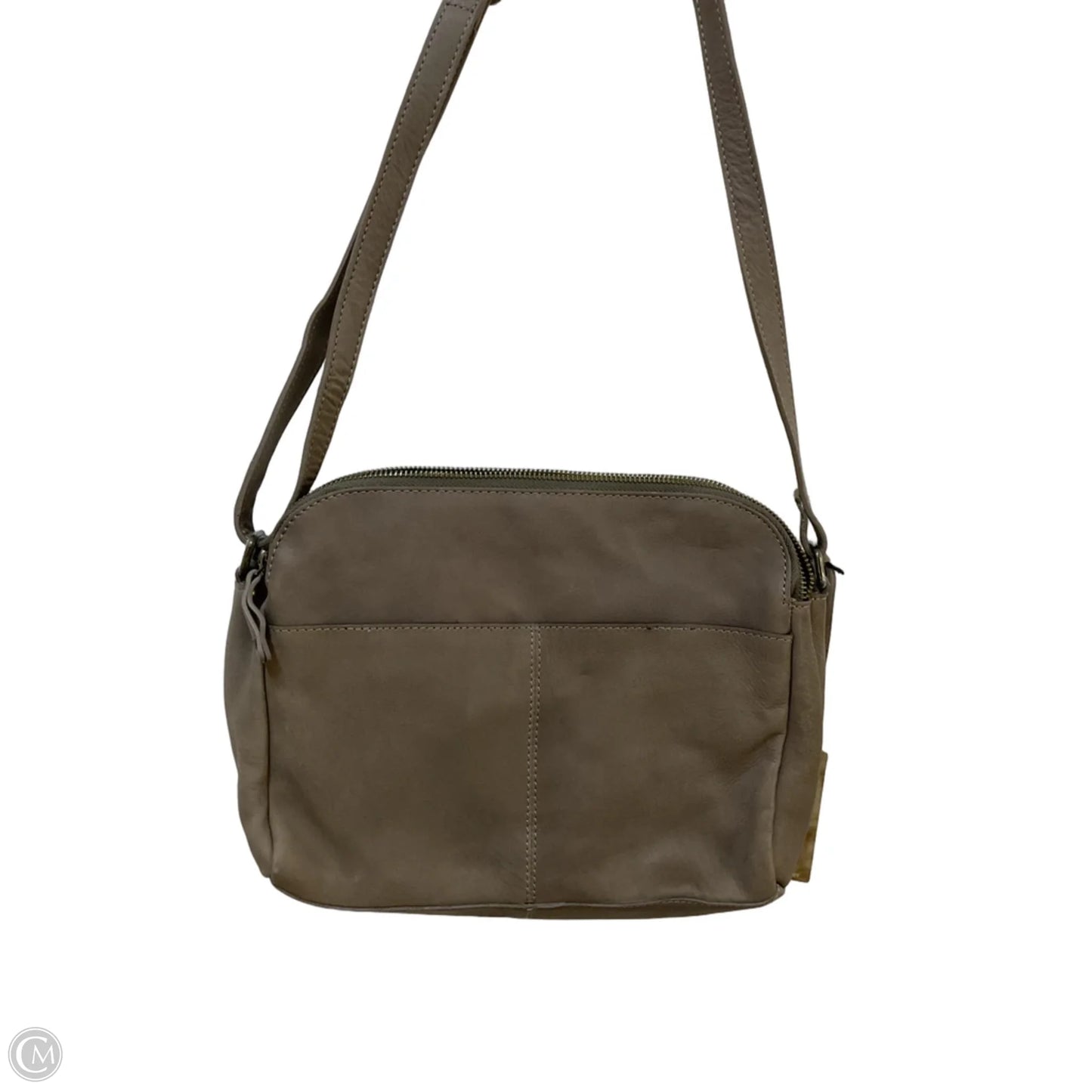 Handbag Leather By Born, Size: Large