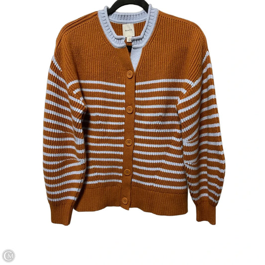 Sweater Cardigan By Maeve In Blue & Brown, Size: S