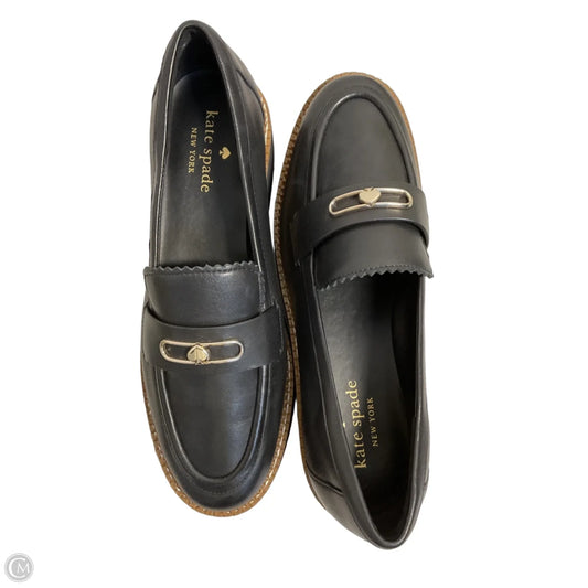 Shoes Designer By Kate Spade In Black & Gold, Size: 8