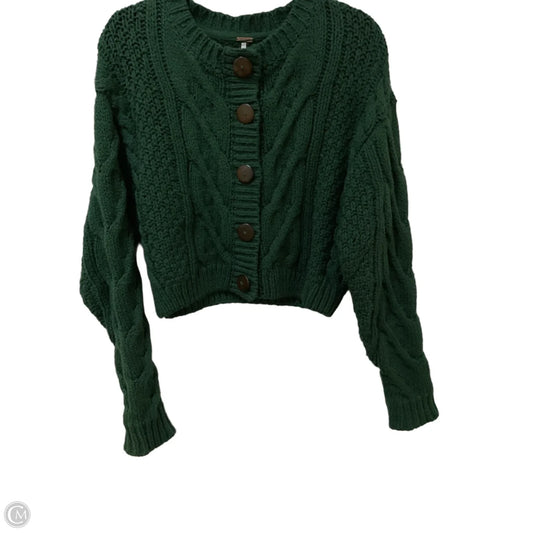 Sweater Cardigan By Free People In Green, Size: S
