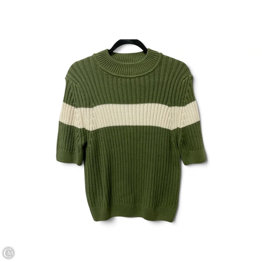 Sweater Short Sleeve By Pilcro In Green & White, Size: Xl