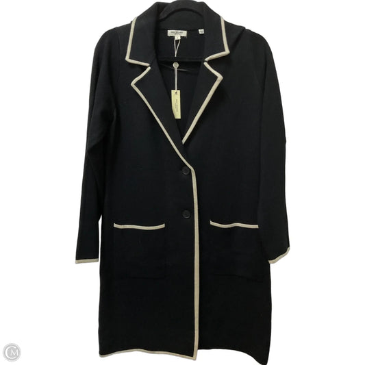 Sweater Cardigan By Max Studio In Black & Cream, Size: S