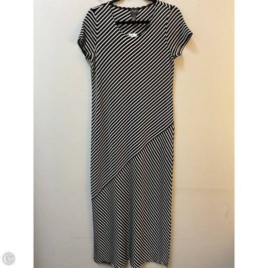 Dress Casual Maxi By Chicos In Black & White, Size: M